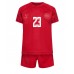 Cheap Denmark Pierre-Emile Hojbjerg #23 Home Football Kit Children World Cup 2022 Short Sleeve (+ pants)